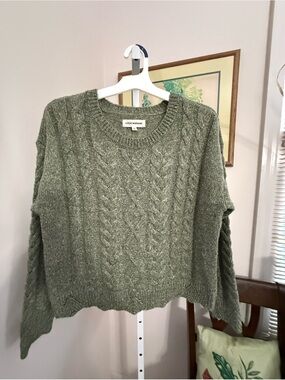 Lucky Brand Long Sleeve Cable Knit Crew Neck Sweater . NWT. Size Medium.